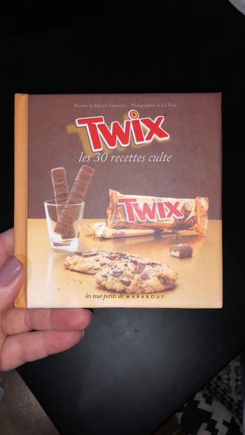 Livre de recettes avec des twix