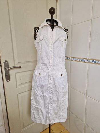 Robe mi longue blanche femme camaïeu taille M/38