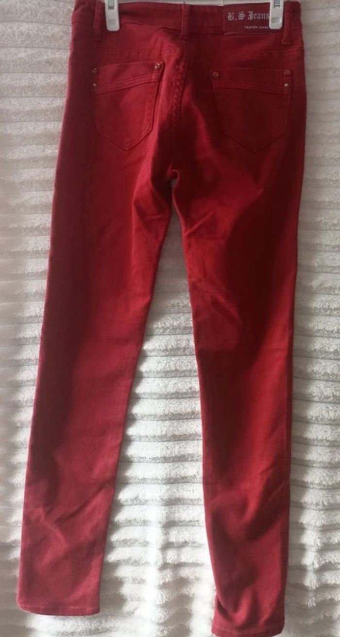 Jean femme rouge - photo numéro 2