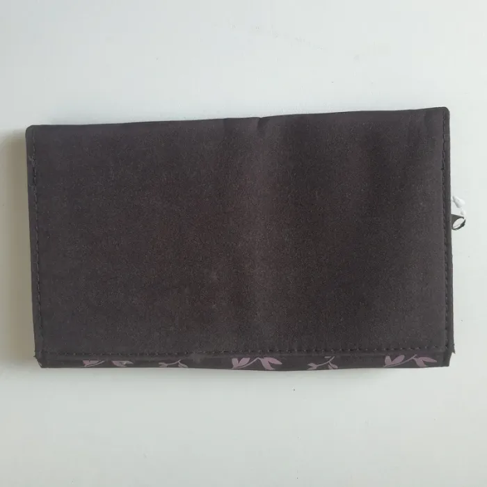 Petite pochette marron tissus "Yves Rocher" neuve - photo numéro 2