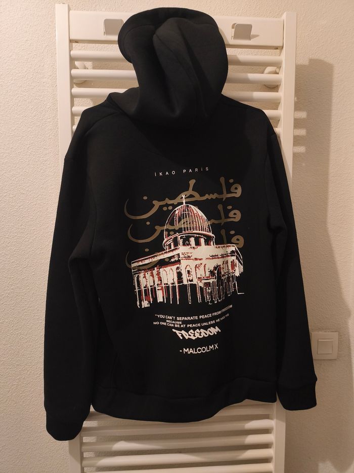 Pull à Capuche Malcom X Neuf Aucun Défaut Aucune Tâche État Parfait Médaillon De La Main De Fatma Compris - photo numéro 6