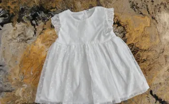 Robe d’été dentelle fille blanche 9-12 mois