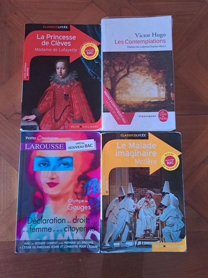 Lot de 4 livres au programme du baccalauréat