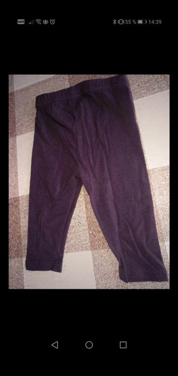 Legging violet 6 mois