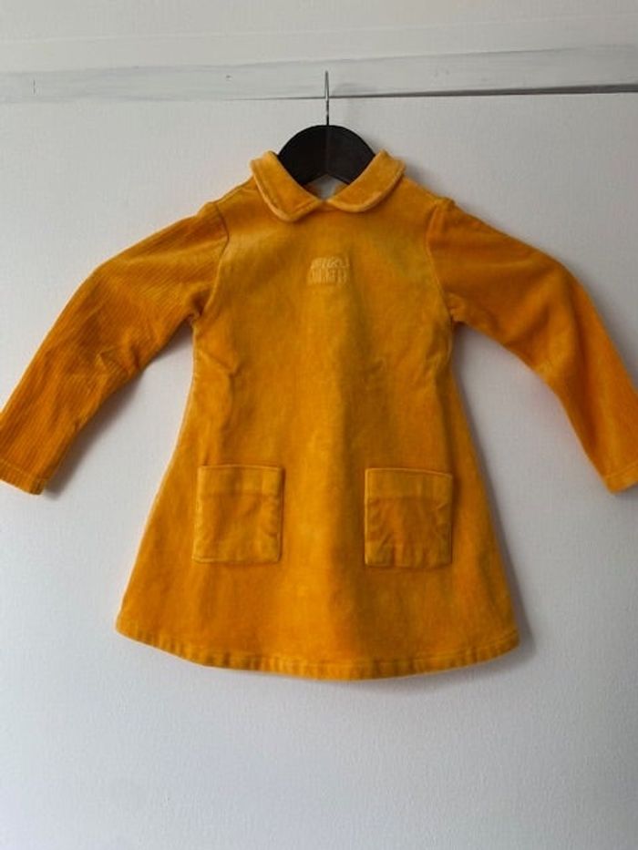 Robe manches longues effet velours