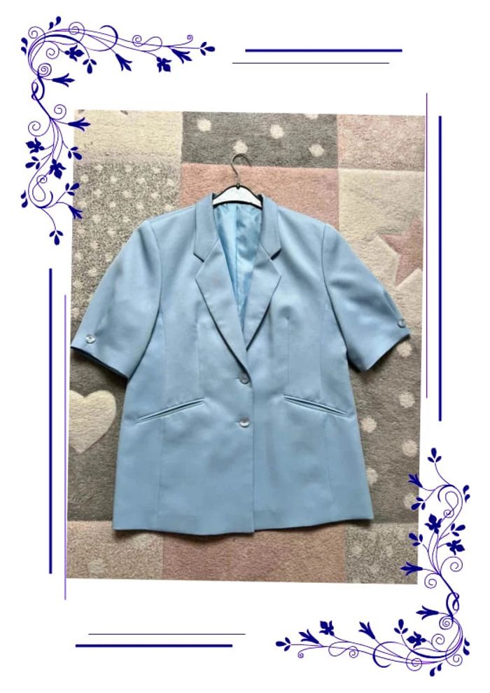 Veste C&A 42 bleu ciel manches courtes
