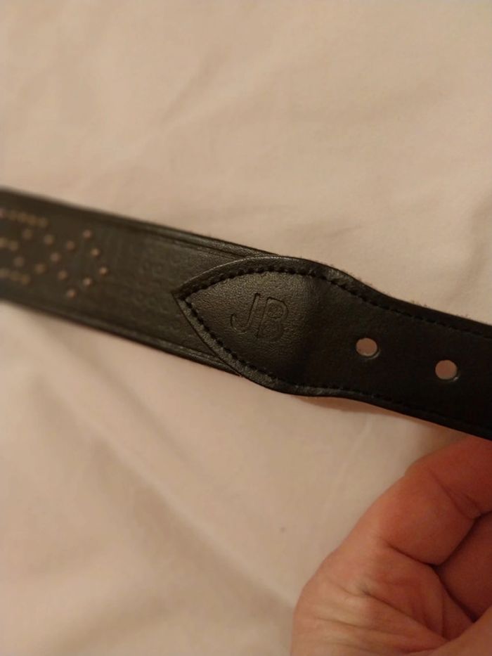 Ceinture enfant noir avec clou croûte de cuir - photo numéro 6