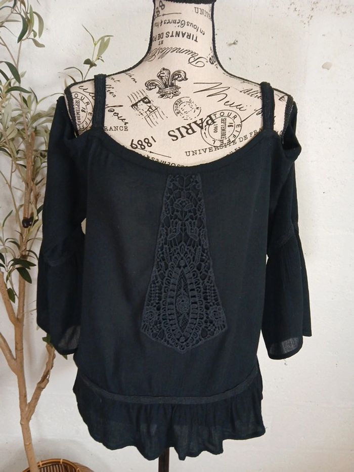 Blouse bohème épaules dénudées – Taille M Jennyfer- Très bon etat - photo numéro 10