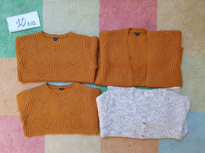 Lot 4 pulls en laine  - Automne/ Hiver - Fille - 10 ans - TBE