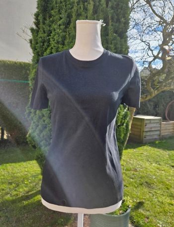Tee-shirt noir col rond taille XXL