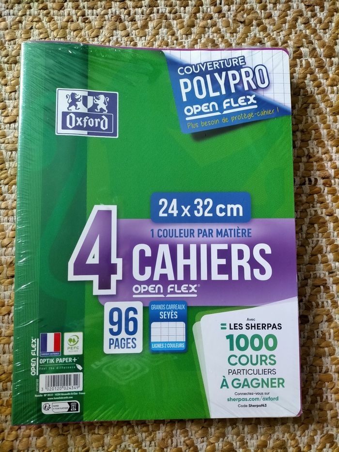 Lot 12 cahiers 96 pages Oxford 24x32 cm - photo numéro 4