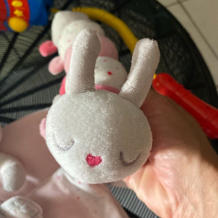 2 doudous de secours identiques rose et gris - photo numéro 3