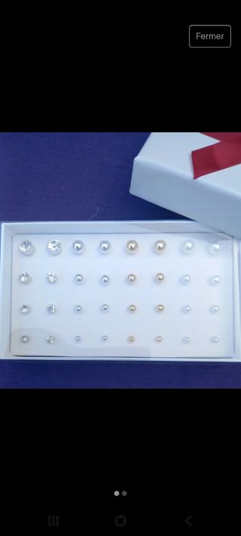 Lot de 16 paires de boucles d'oreilles à clous