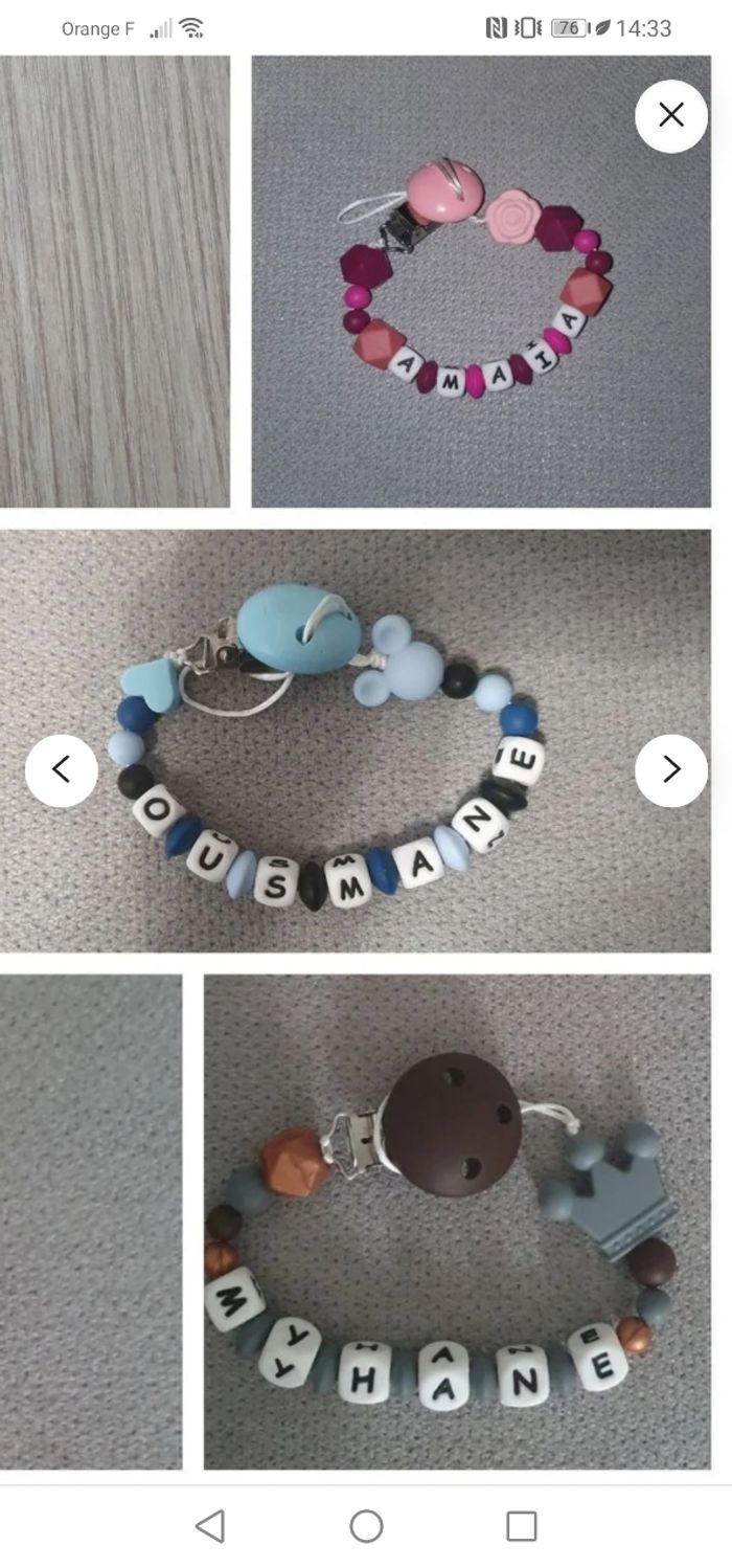 Attache tétine personnalisé - photo numéro 2