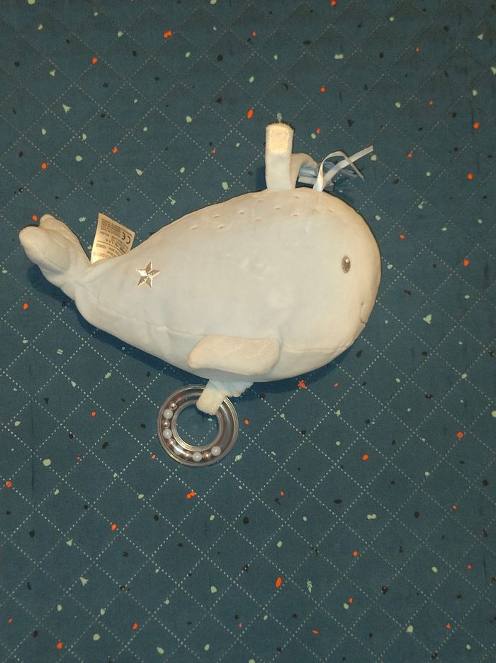 Peluche musicale baleine bleue - photo numéro 4