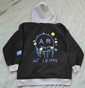 Veste Sherpa "Let's go crazy" - Style Streetwear Oversized - Ado (14 ans / 164 cm)