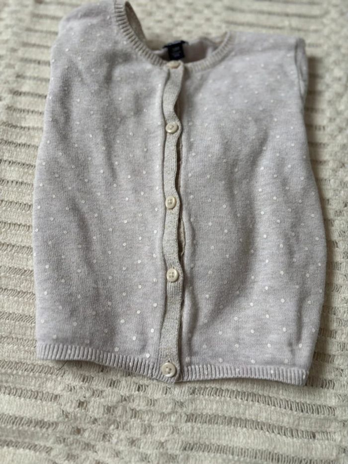Cardigan fille beige 24 mois - photo numéro 5