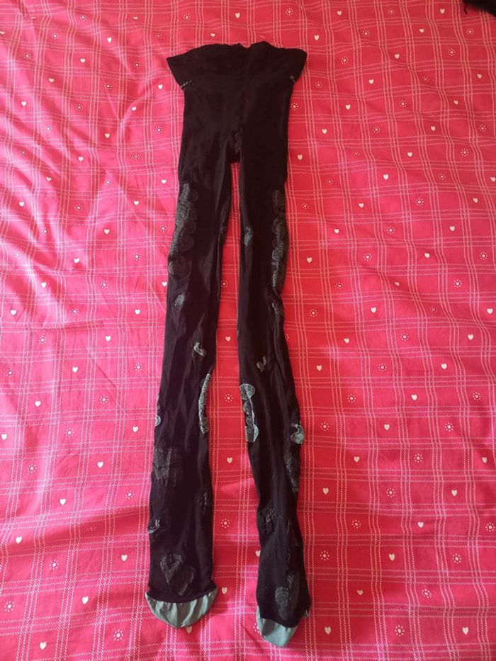Collant noir motif