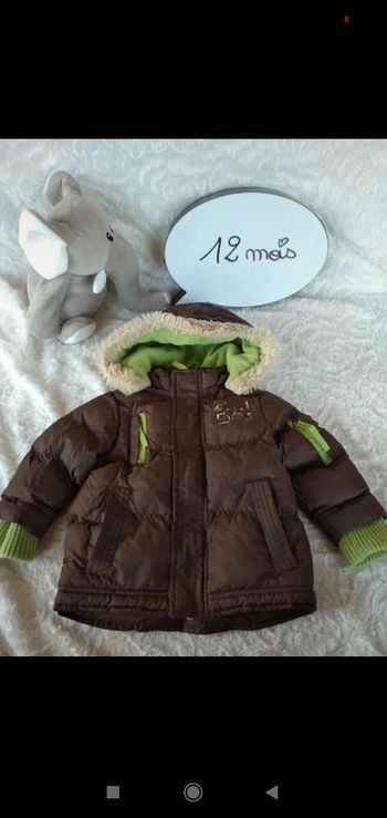 Manteau blouson doudoune doublée avec capuche Garçon 12 mois Tape à l'œil