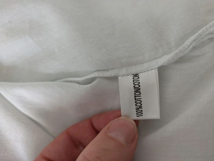 Blouse d'été brodée blanche en coton - Blanc du Nil - taille 4 (44/46) - photo numéro 7