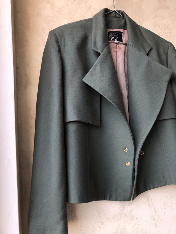 Veste blazer kaki vintage 40/42 - photo numéro 2