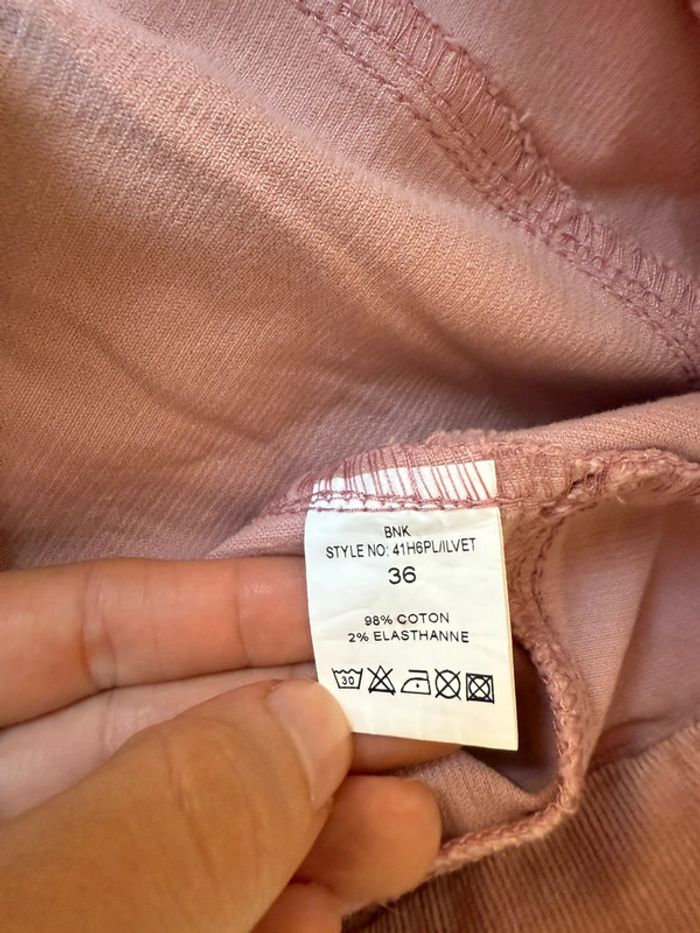 Pantalon en velours rose clair à fermeture éclairs sur les poches - photo numéro 6