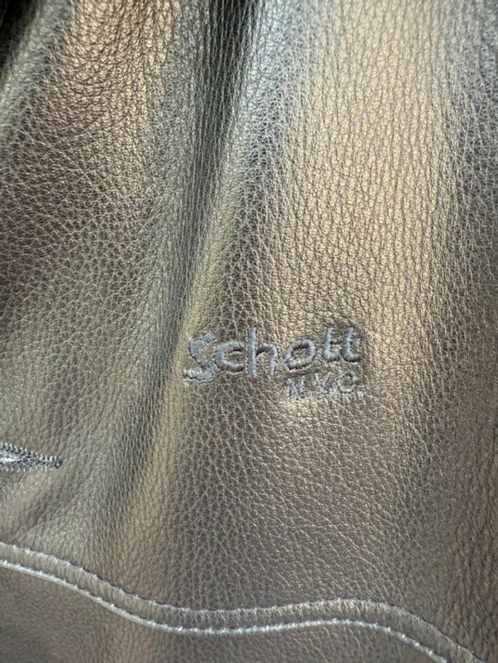 Veste en cuir Schott édition limité Paddy - photo numéro 3
