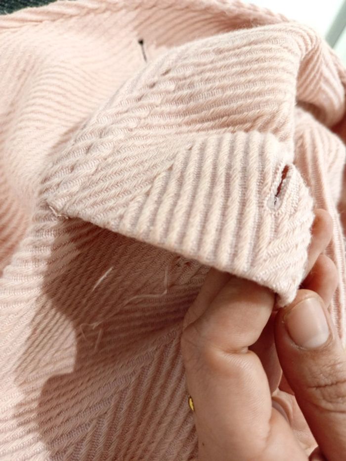 🔝 Manteau d'hiver manches longues Mango rose pâle taille XL 42 en laine polyester viscose et acétate - photo numéro 11