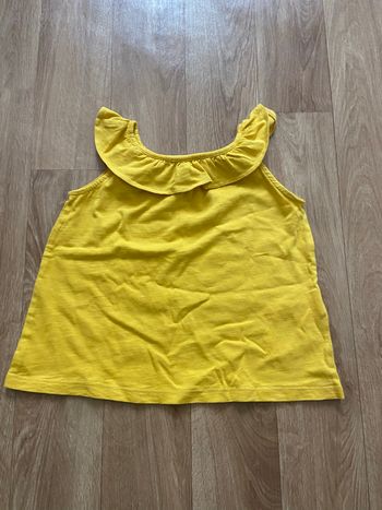 Débardeur jaune moutarde fille 3 ans