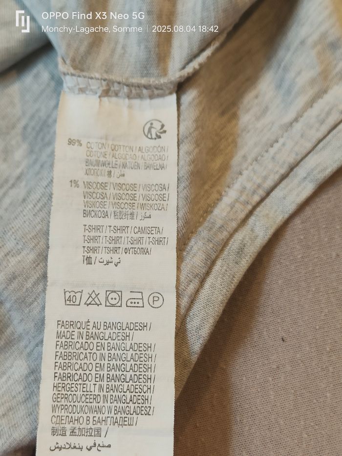 T-shirt S-16 ans-164-176cm Kiabi Réduction jusqu'à -70% - photo numéro 3