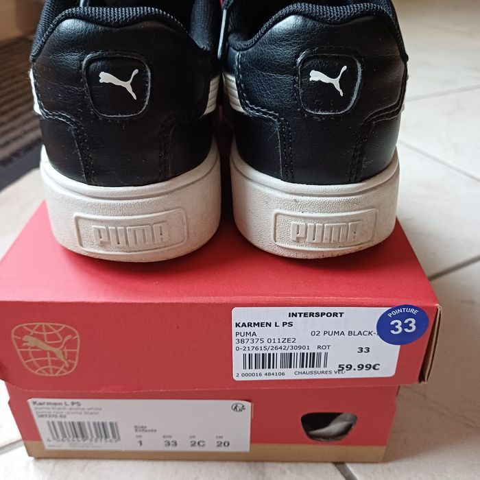 Tennis Puma fille pointure 33 - photo numéro 3