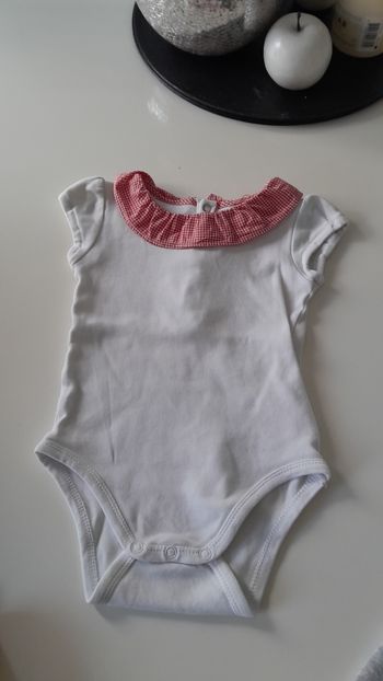 Body fille col vichy jacadi 12 mois