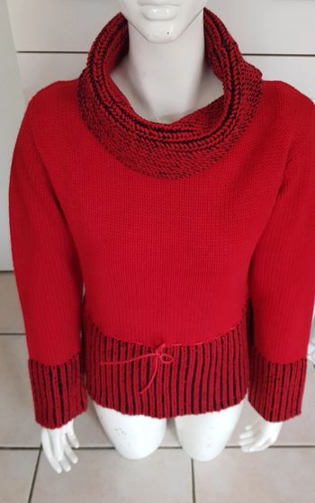 Gros pull femme col roulé, en maille