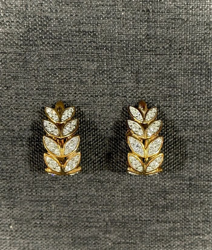 Boucles D’Oreilles Vintage Doré Neuves
