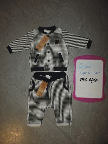 ensemble tape à l'oeil taille 6 mois neuf