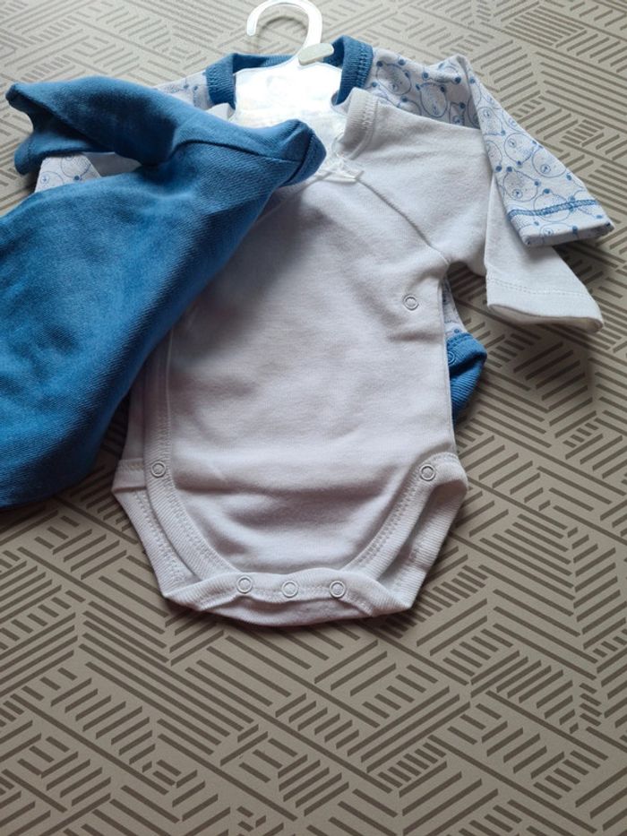 Lot de 3 body naissance tex - photo numéro 2