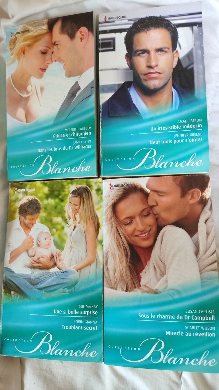 Lot romans Harlequin collection blanche - photo numéro 2