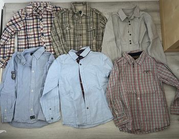 lot de 6 chemises manche longue 8 ans