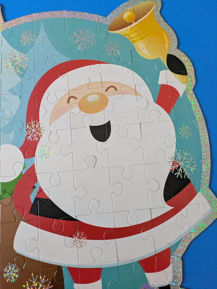 Puzzle Père Noël avec brillant - photo numéro 3