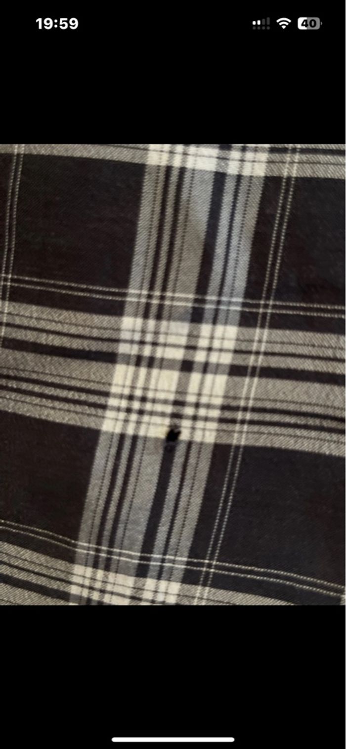 Chemise Homme à Carreaux Noir et Blanc - Manches Longues - H&M (Taille M) - photo numéro 5