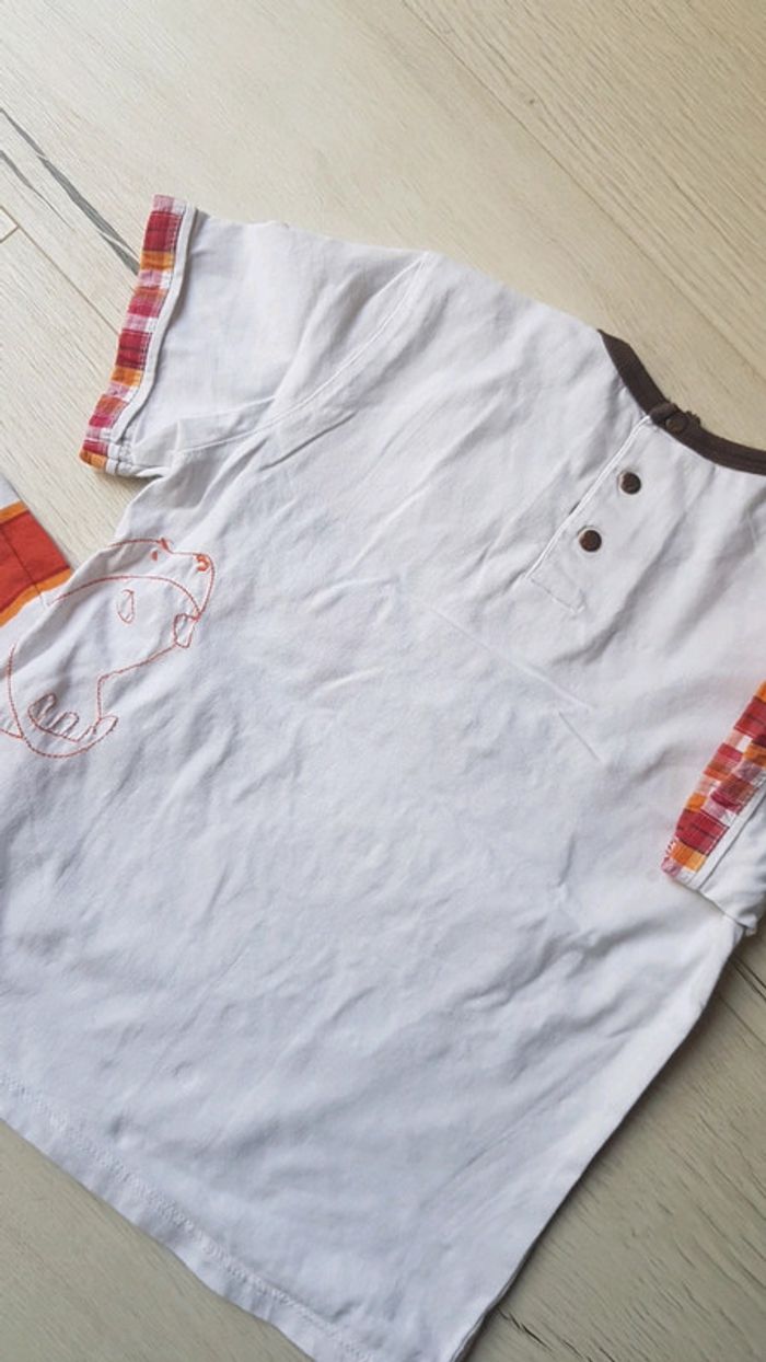 Lot de 2 tee shirts estivaux garçon 4ans catimini - photo numéro 4