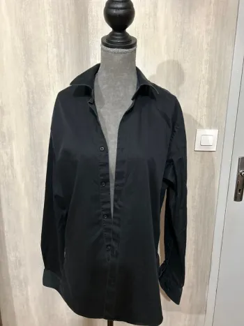 Chemise noire slim, fit