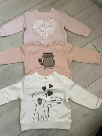 Lot de 3 sweats 6 mois