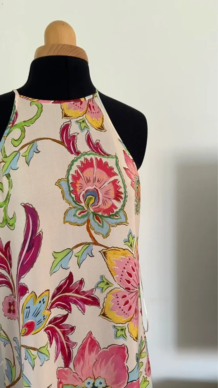 Robe longue Zara à imprimé fleuri multicolore Taille S - photo numéro 3
