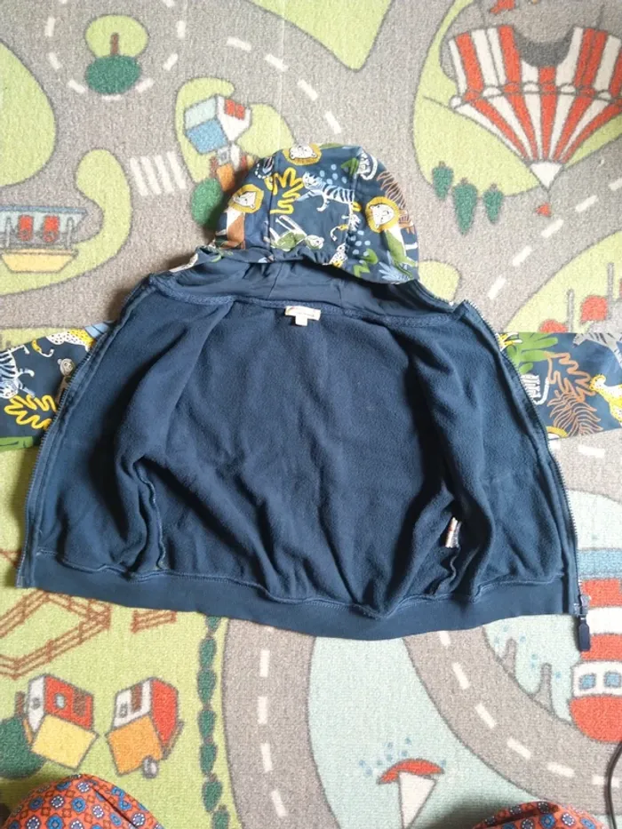Gilet a capuche animaux de la savane, Du Pareil au Même, taille 4 ans / 104 cm - photo numéro 3