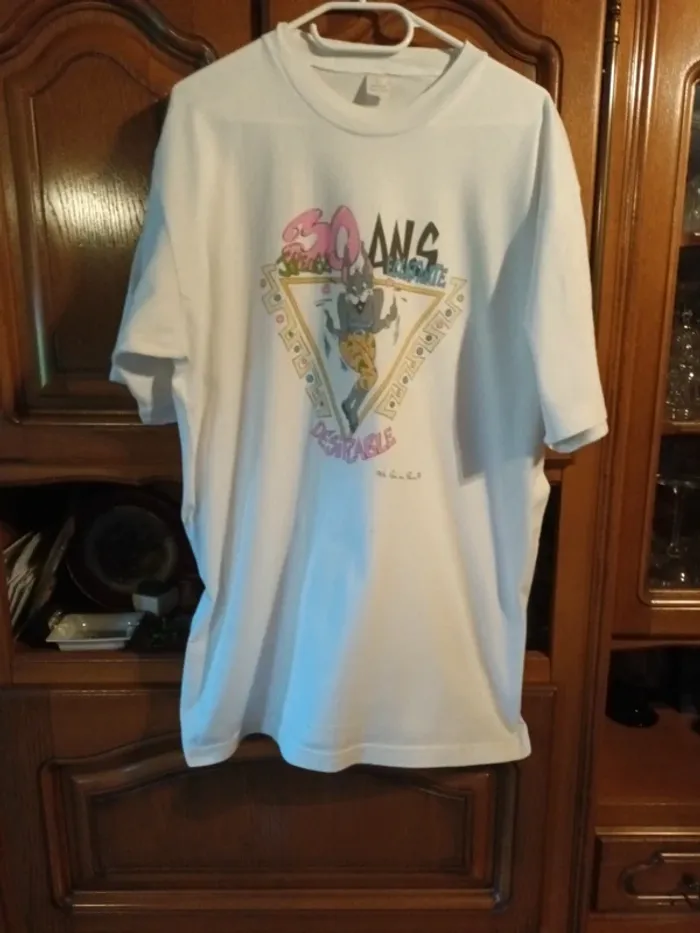 Tee-shirt long de nuit humour 30 ans taille xl