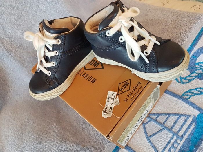 Chaussures PLDM palladuim T20 cuir bleu - photo numéro 4