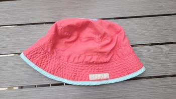 BOB ROSE / BLEU CIEL RÉVERSIBLE BÉBÉ FILLE "DÉCATHLON" - TAILLE 18 / 24 MOIS - n°03