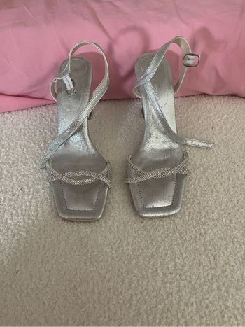 Sandales à talons argentées London & London – Taille 38