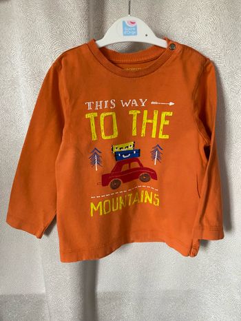 T-shirt orange voiture 2 ans Orchestra
